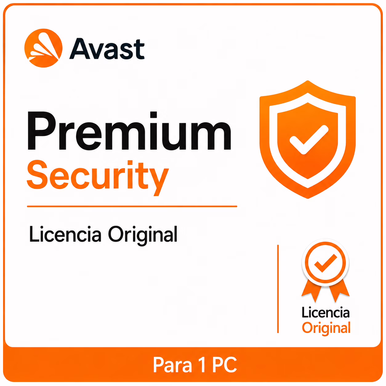 Avast Premium Security<br/>1 PC - 1 año